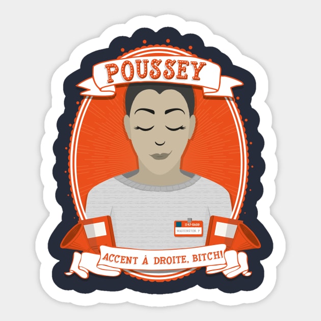 Poussey Sticker by Oneskillwonder